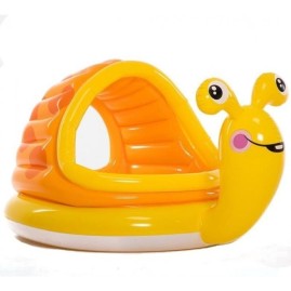 Бассейн надувной INTEX «УЛИТКА» 57124NP, с навесом, 145 х 102 х 74 см, от 1-3 лет