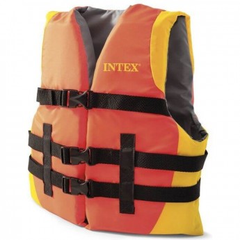 Жилет для плавания INTEX 69680 с пенопластовыми вставками 23-41кг, обхват груди 64-74см