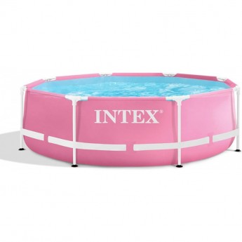 Каркасный бассейн INTEX PINK METAL FRAME 244х76 см, 2843 л