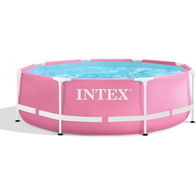 Каркасный бассейн INTEX PINK METAL FRAME 244х76 см, 2843 л 28290