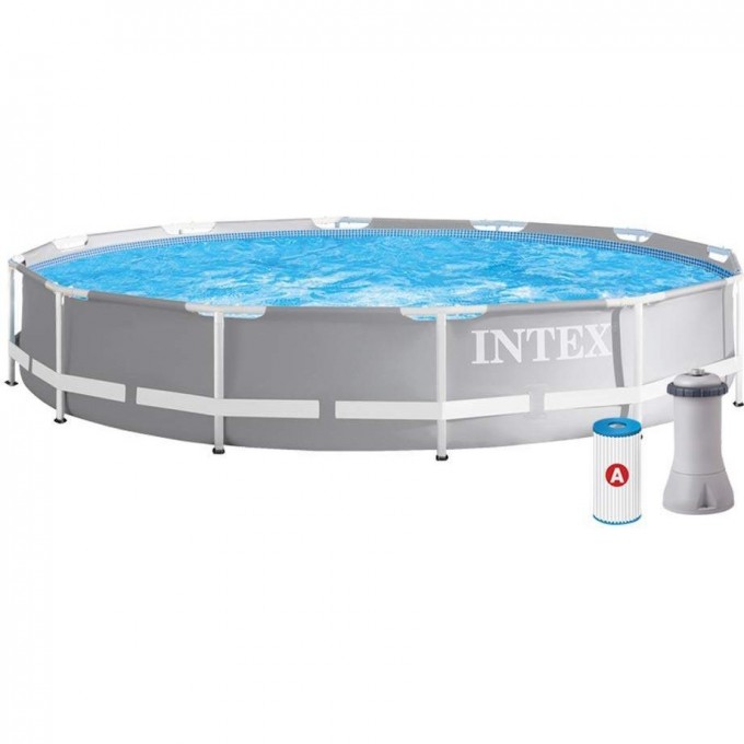 Каркасный бассейн INTEX PRISM FRAME 366x76 см фильтр-насос 26712