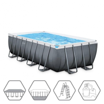 Каркасный бассейн INTEX ULTRA FRAME 26356 549х274х132см, фильтр-насос, лестница, тент, подстилка