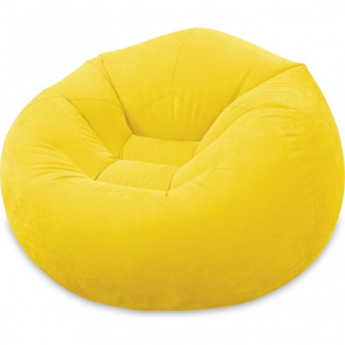 Кресло надувное INTEX , флок 107х104х69 см желтый 68569