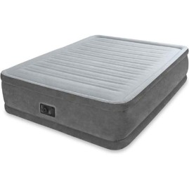 Надувная кровать INTEX COMFORT-PLUSH 67768 137x191x33см, встроенный насос 220V