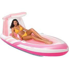 Надувная лодка INTEX "PINK PARADISE" 57804 257х135см с навесом, до 100кг