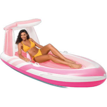 Надувная лодка INTEX "PINK PARADISE" 57804 257х135см с навесом, до 100кг