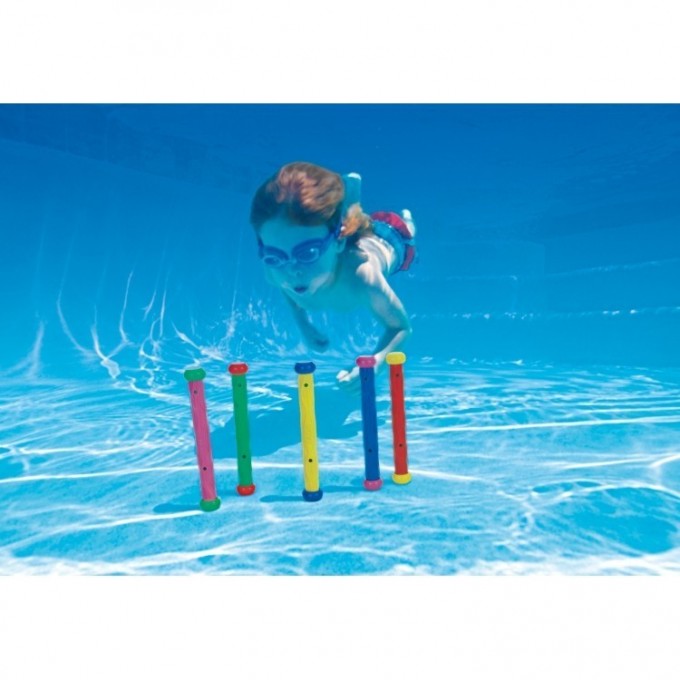 Подводные палочки для ныряния INTEX , 5 цветов в наборе, от 6 лет 55504