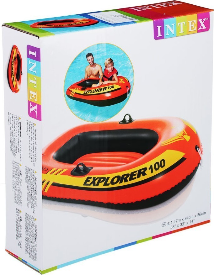 Обзор INTEX EXPLORER 100. Одноместная надувная лодка для детей и подростков