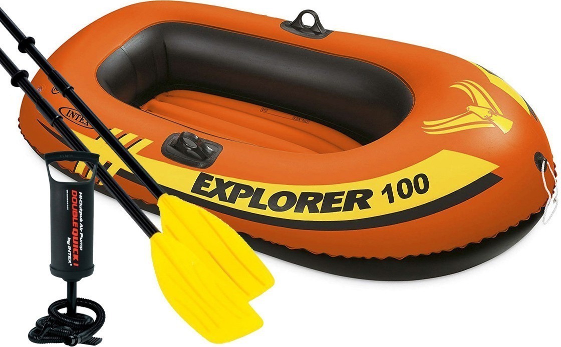 Обзор INTEX EXPLORER 100. Одноместная надувная лодка для детей и подростков