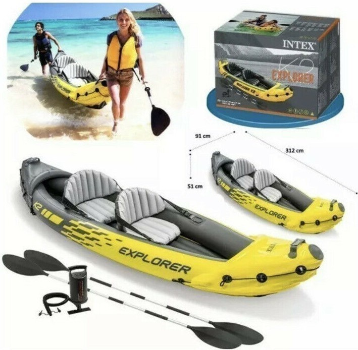 Обзор INTEX EXPLORER K2. Двухместный надувной каяк